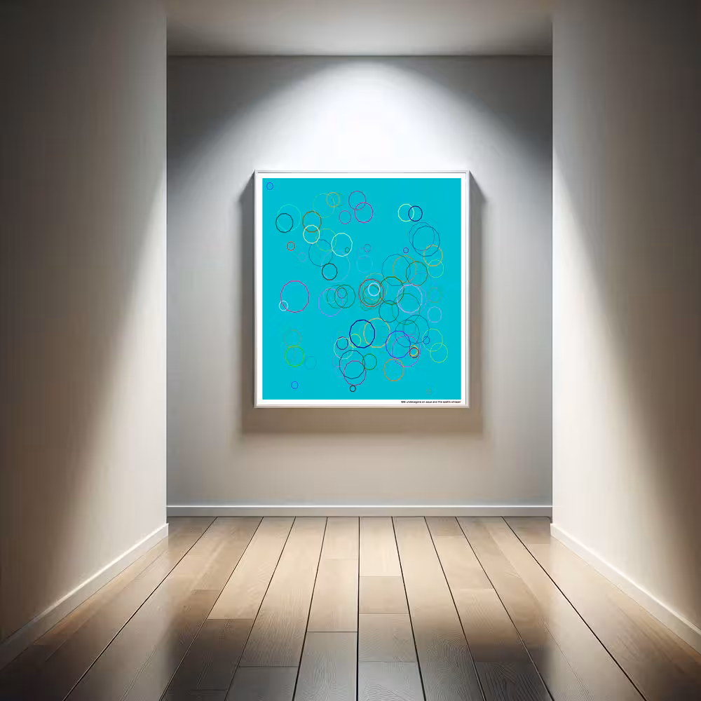 108 undecagons on aqua and the spell's whisper in room setting