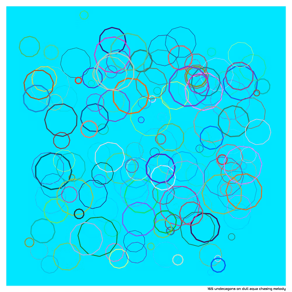 165 undecagons on dull aqua chasing melody