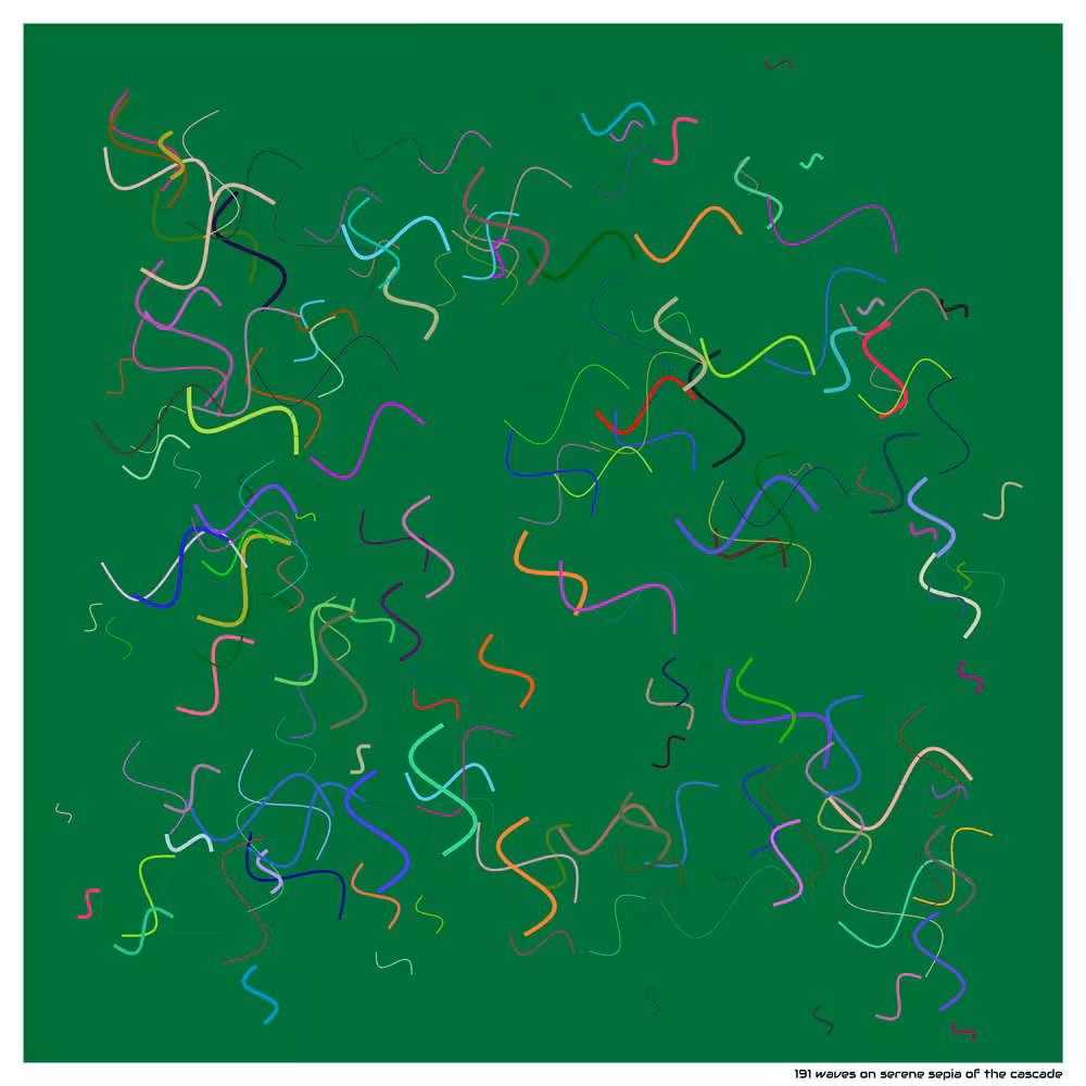 191 waves on serene sepia of the cascade