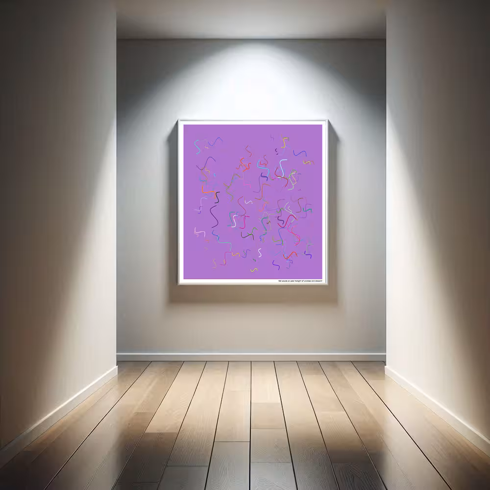 152 waves on pale twilight of promise and descent in room setting