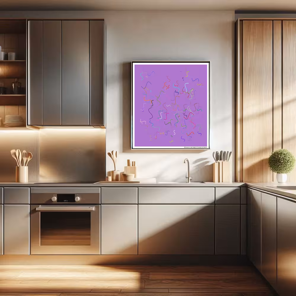 152 waves on pale twilight of promise and descent in room setting