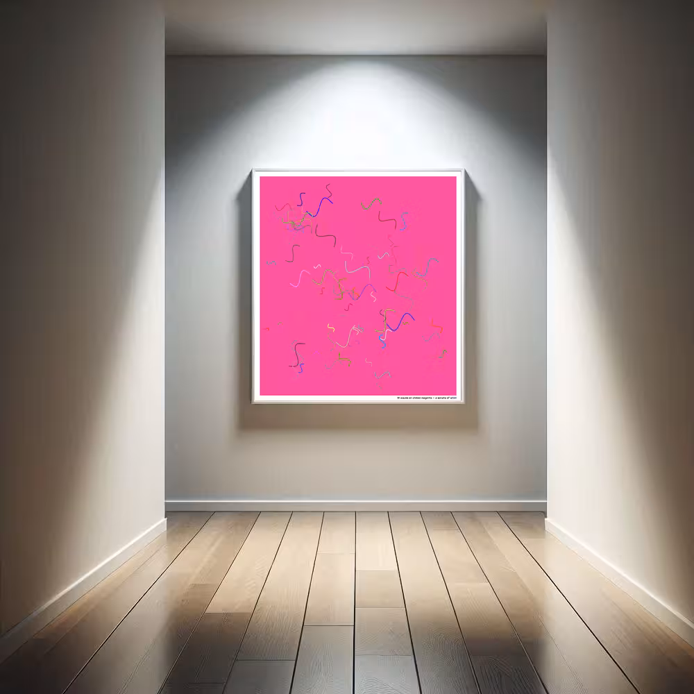 91 waves on chilled magenta — a sonata of whim in room setting
