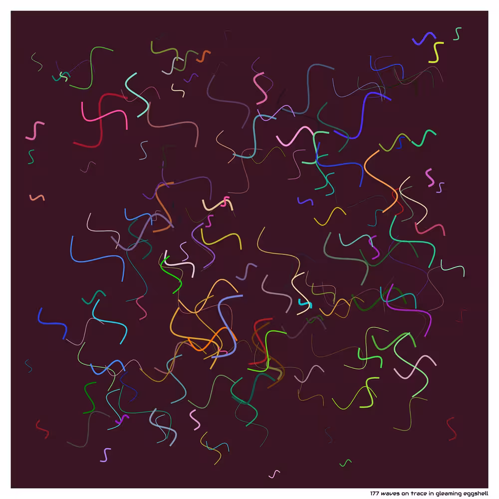 177 waves on trace in gleaming eggshell