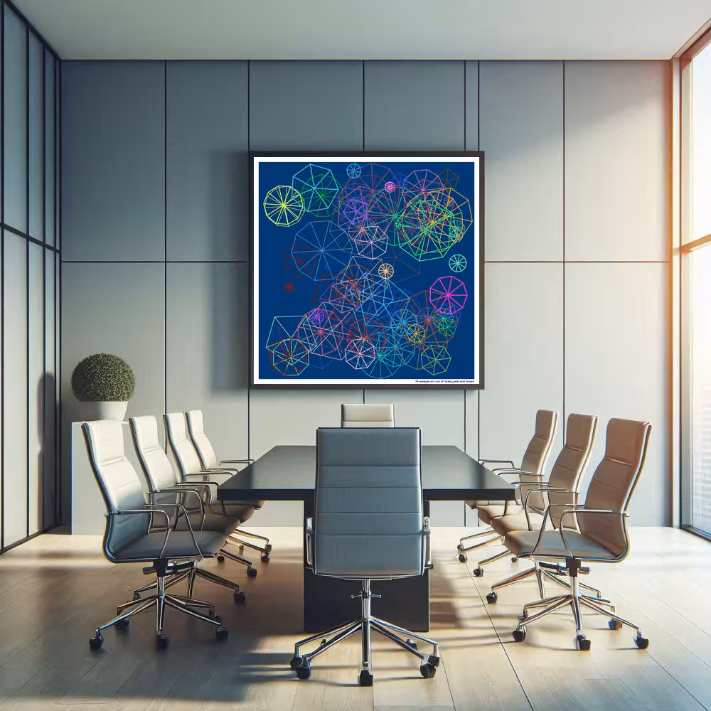 76 wedges on ruin of dusky jade and brown in room setting