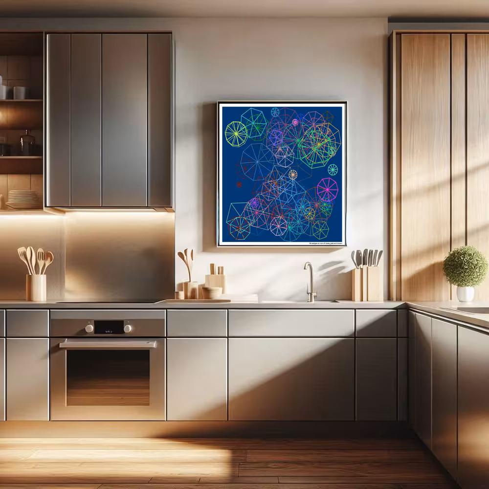 76 wedges on ruin of dusky jade and brown in room setting