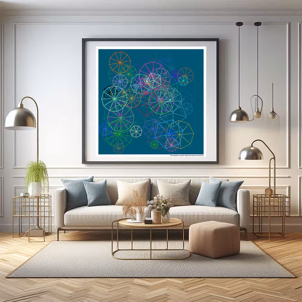 63 wedges on mystic cobalt and serene periwinkle in room setting