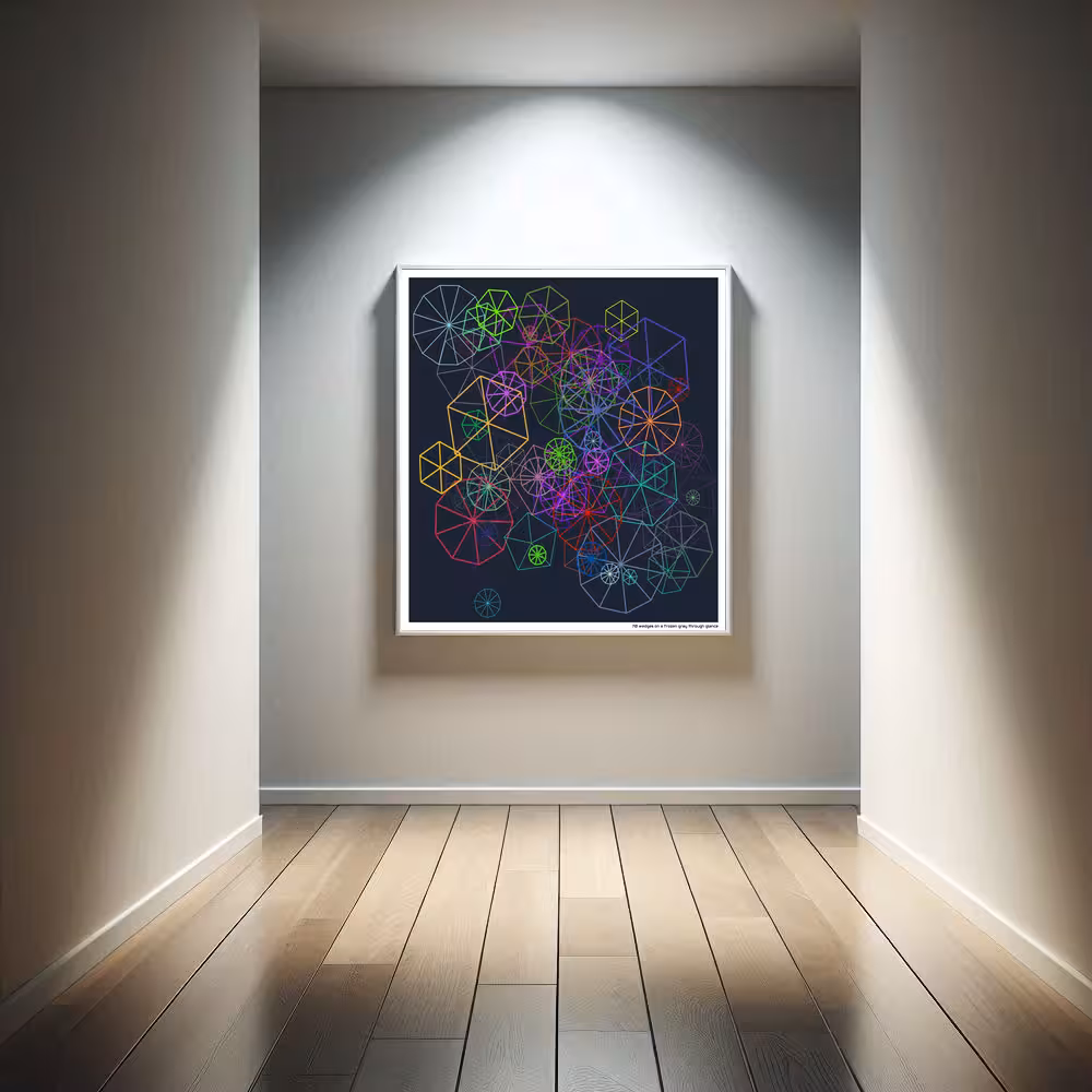 70 wedges on a frozen gray through glance in room setting