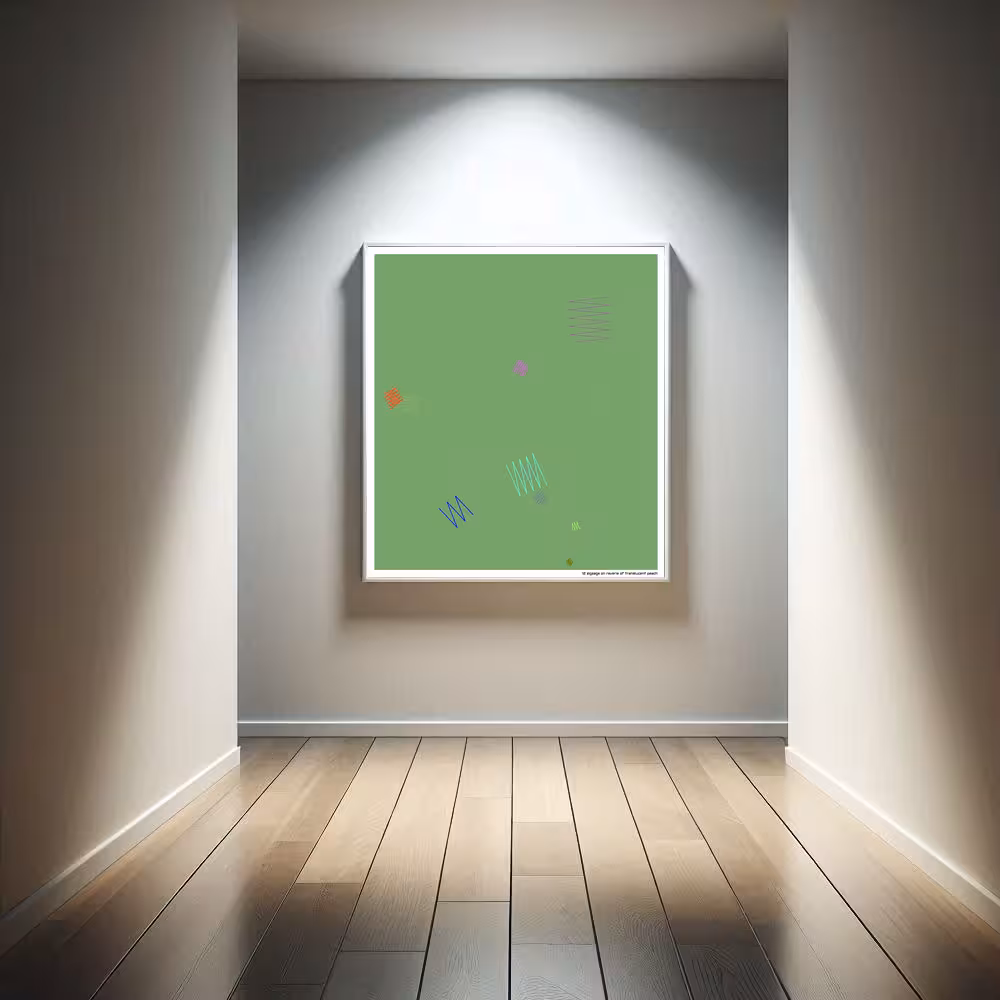 12 zigzags on reverie of translucent peach in room setting