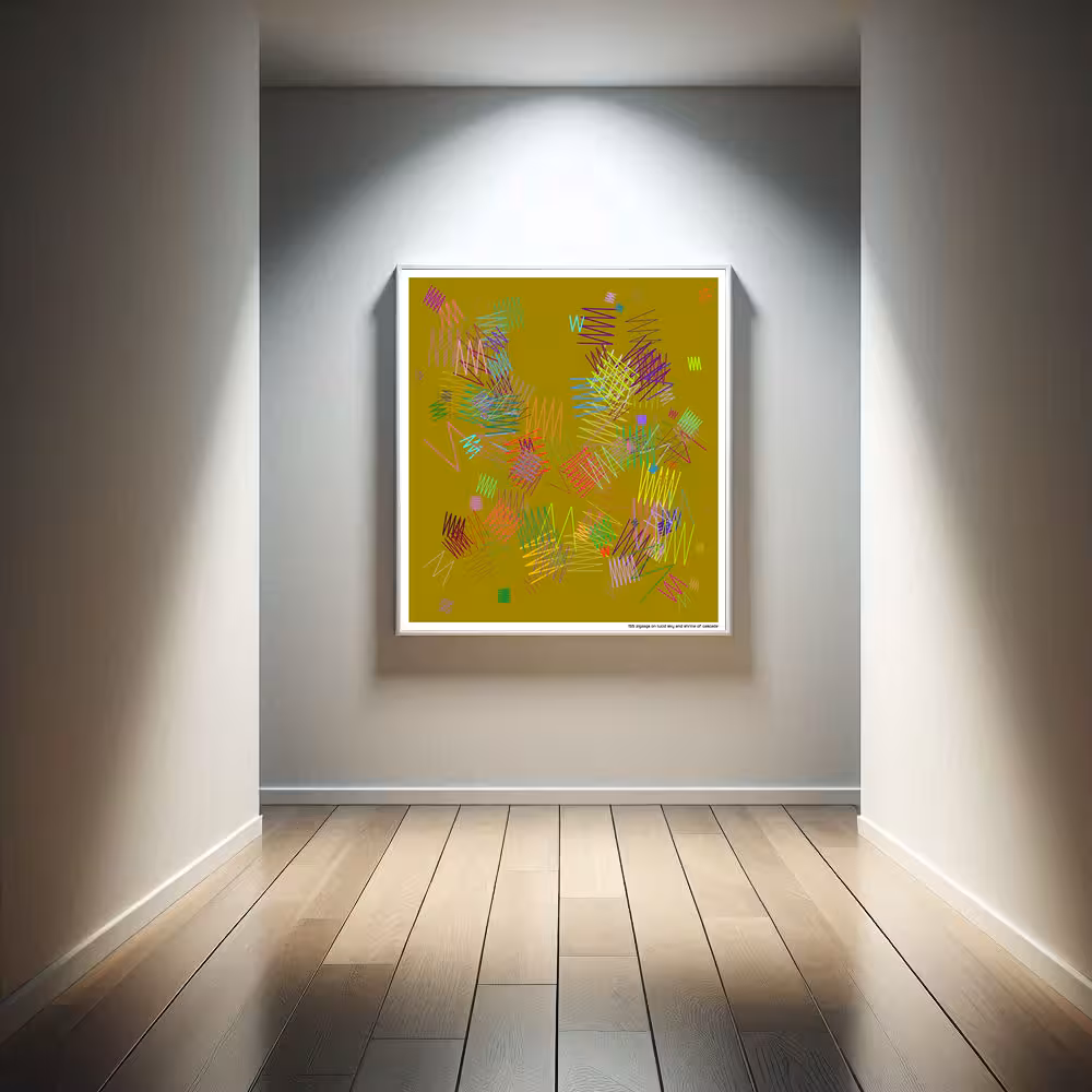 155 zigzags on lucid sky and shrine of cascade in room setting