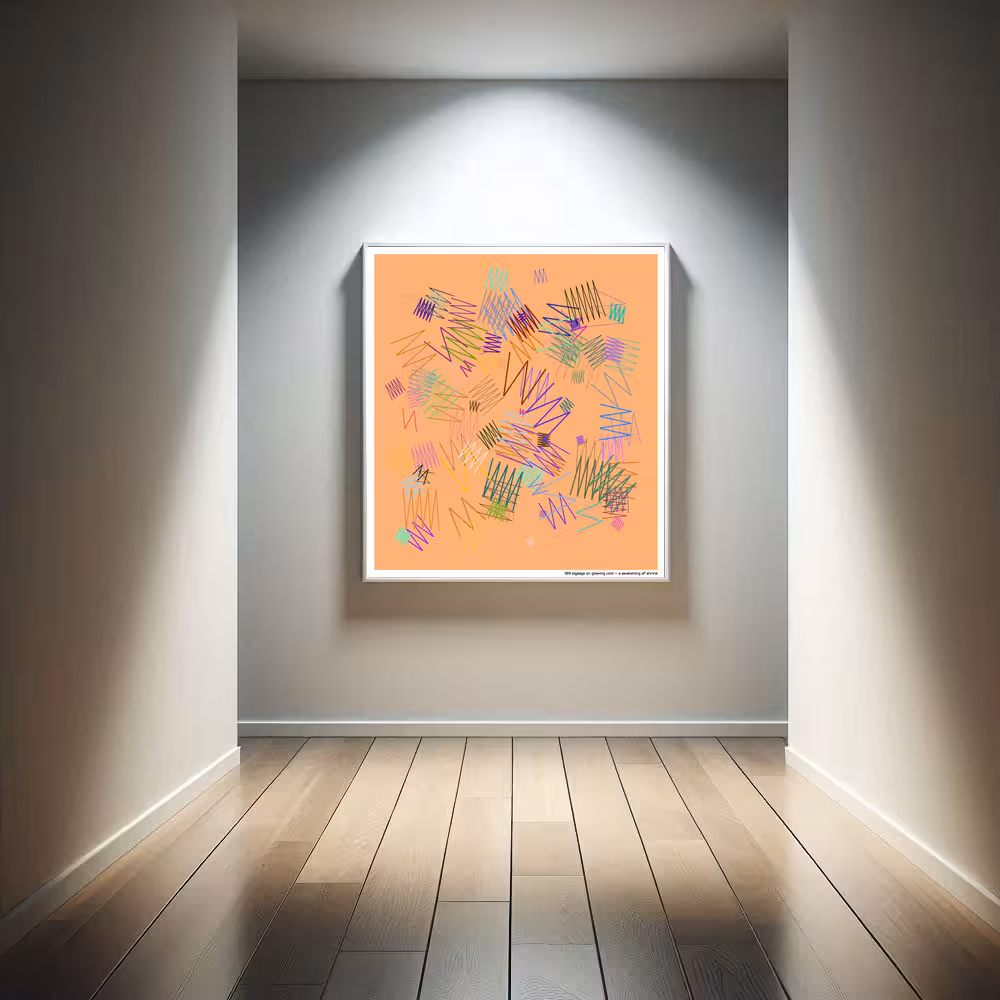 109 zigzags on glowing void — a awakening of shrine in room setting