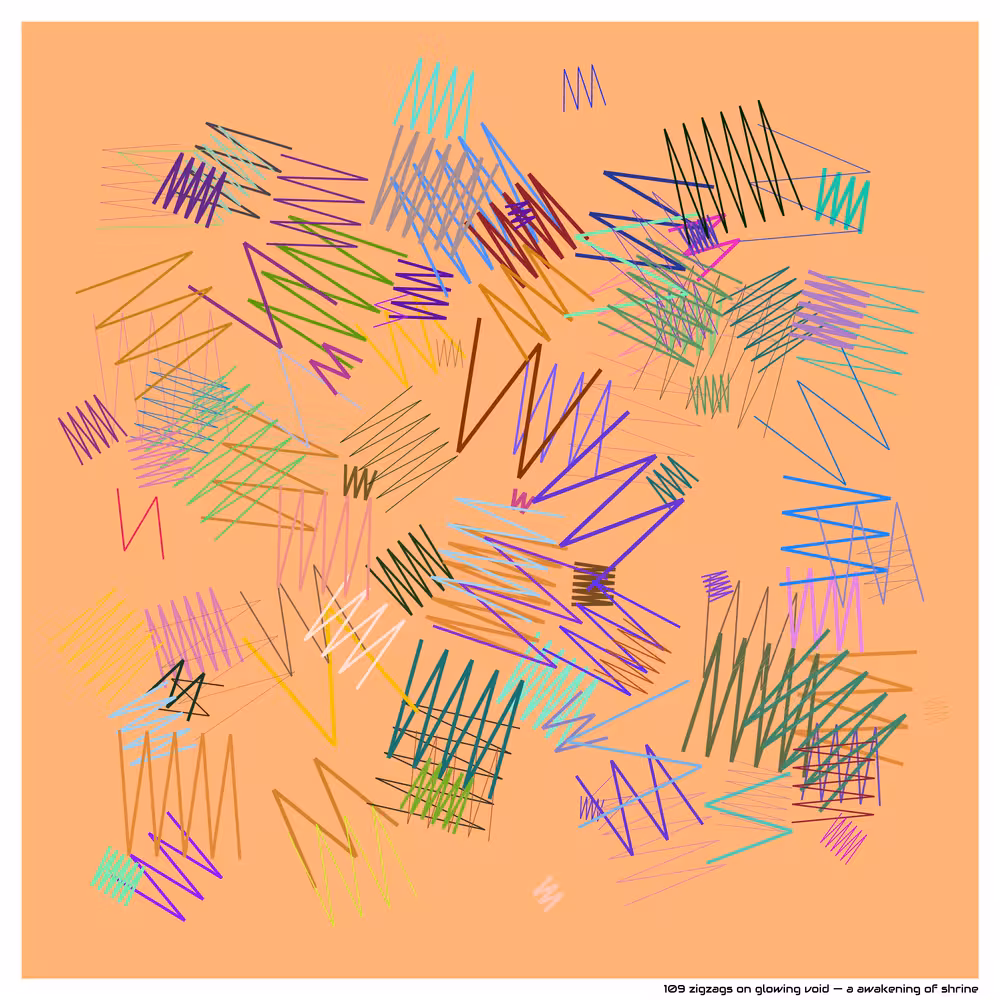 109 zigzags on glowing void — a awakening of shrine