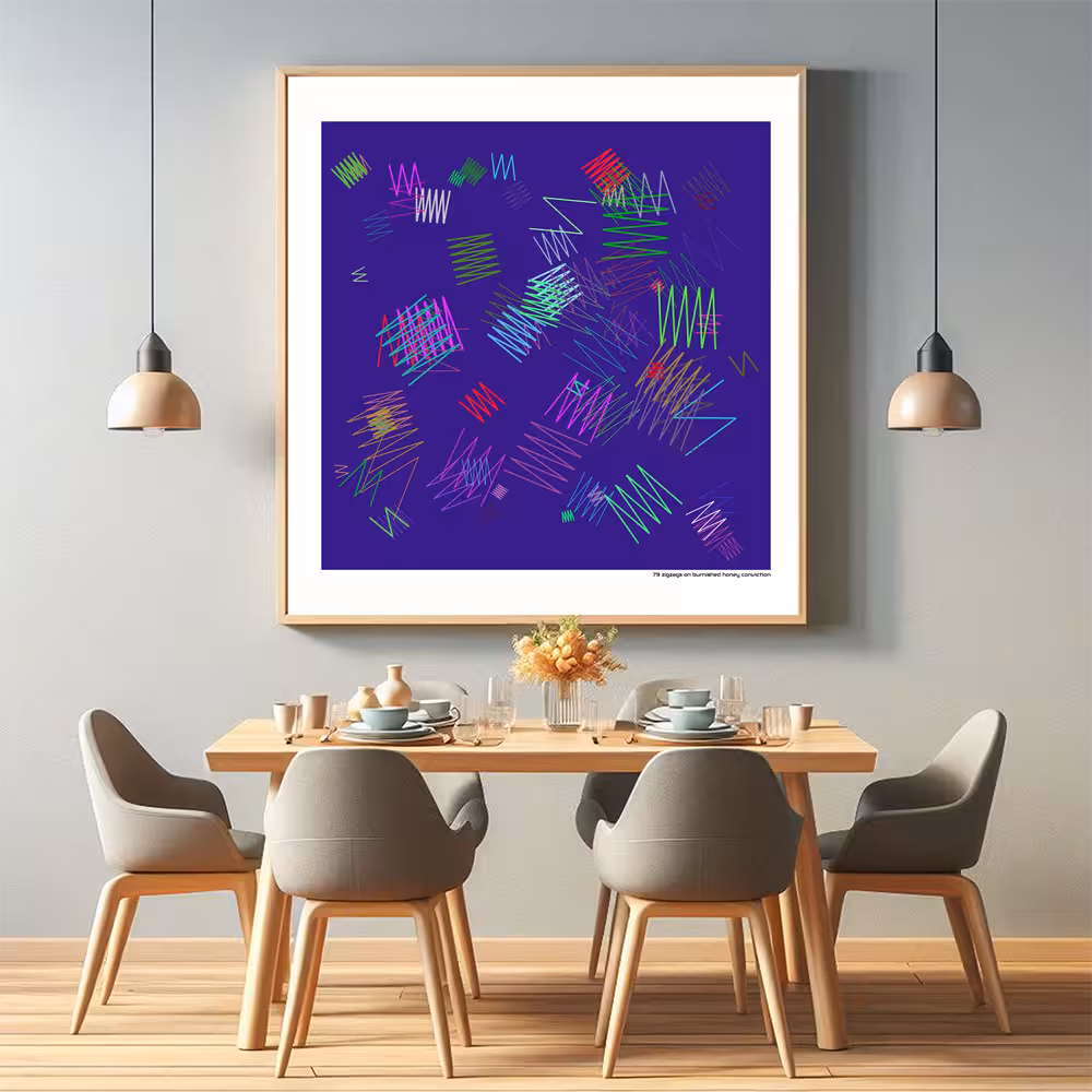 79 zigzags on burnished honey conviction in room setting