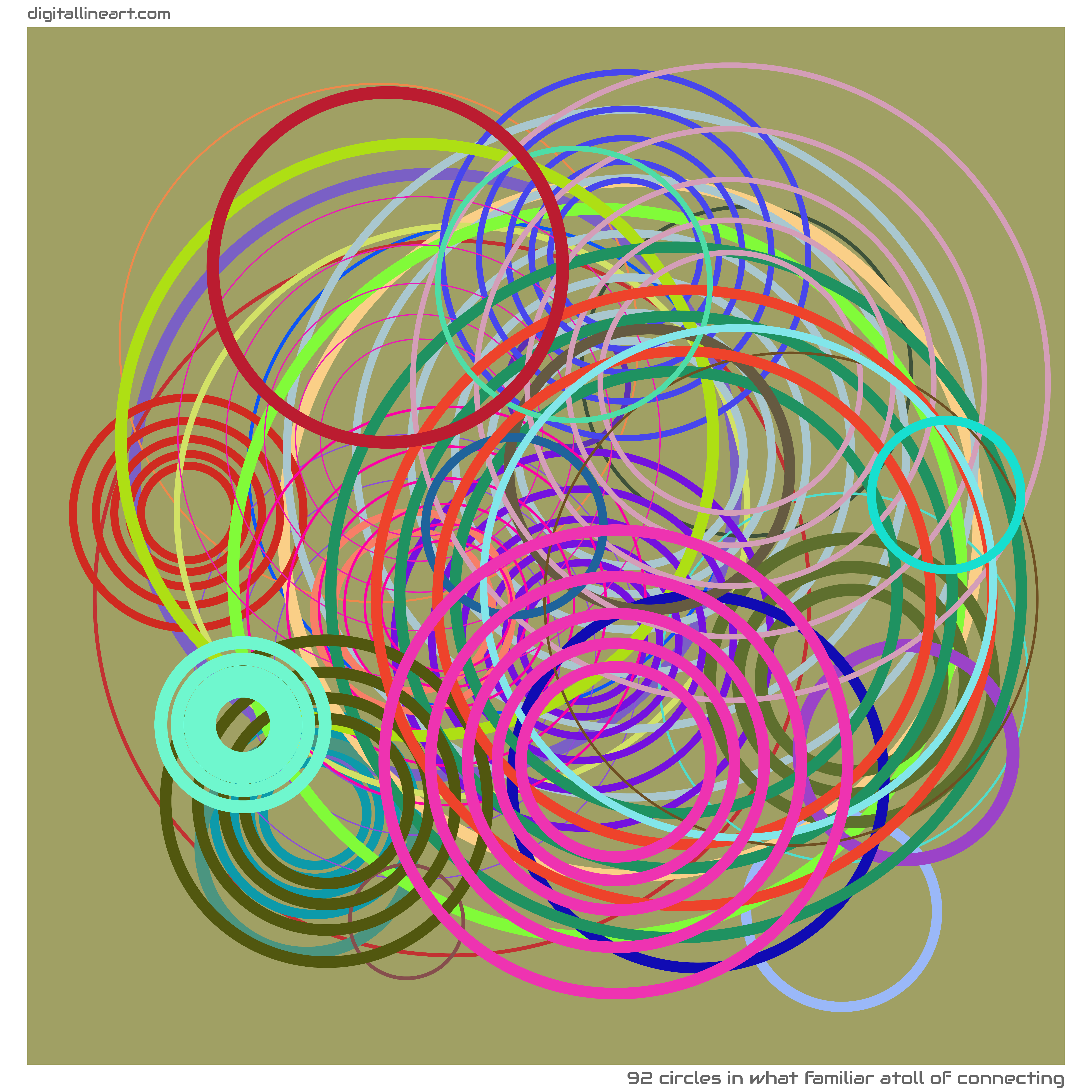92 Linien in What Familiar Atoll of Connecting