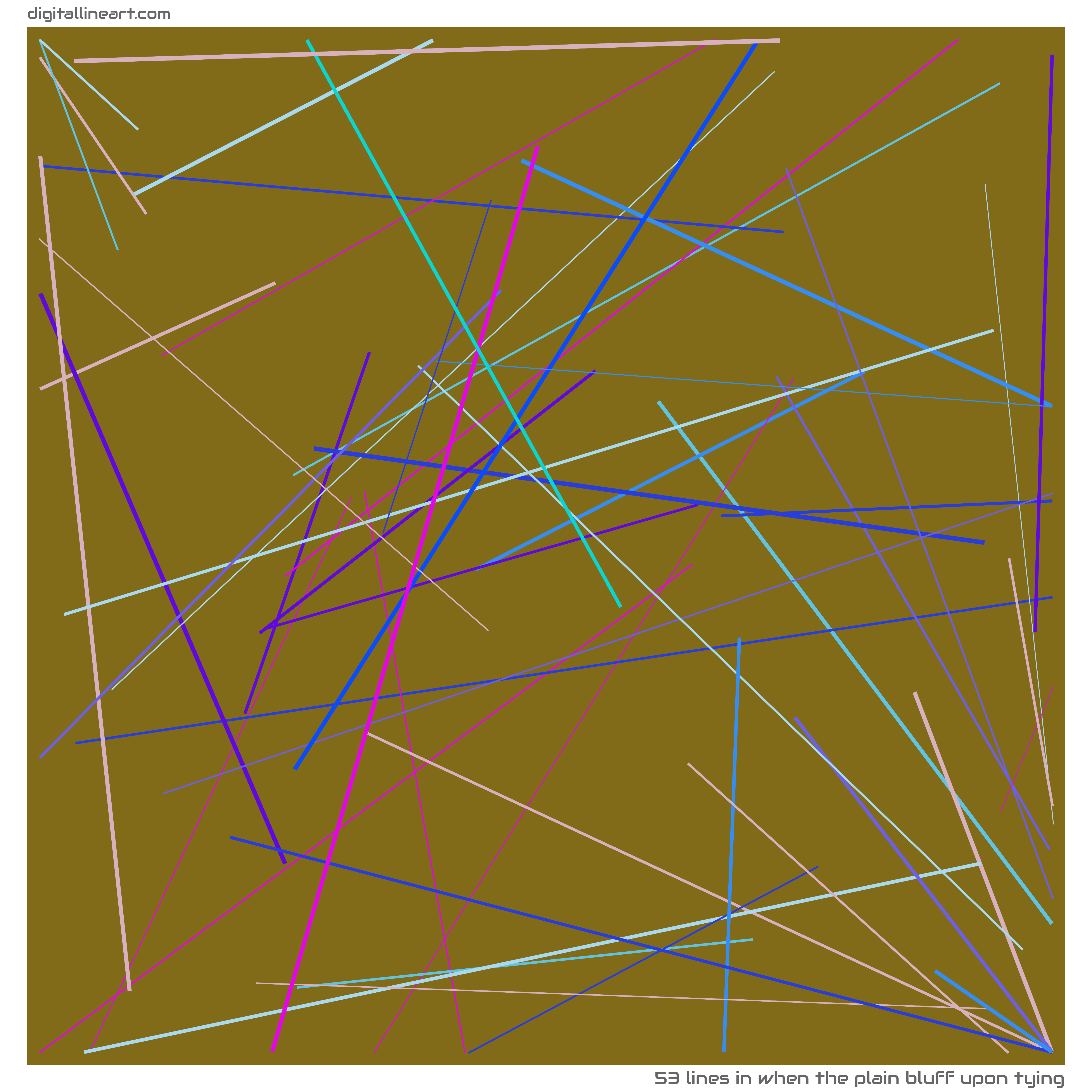 53 Linien in When the Plain Bluff upon Tying