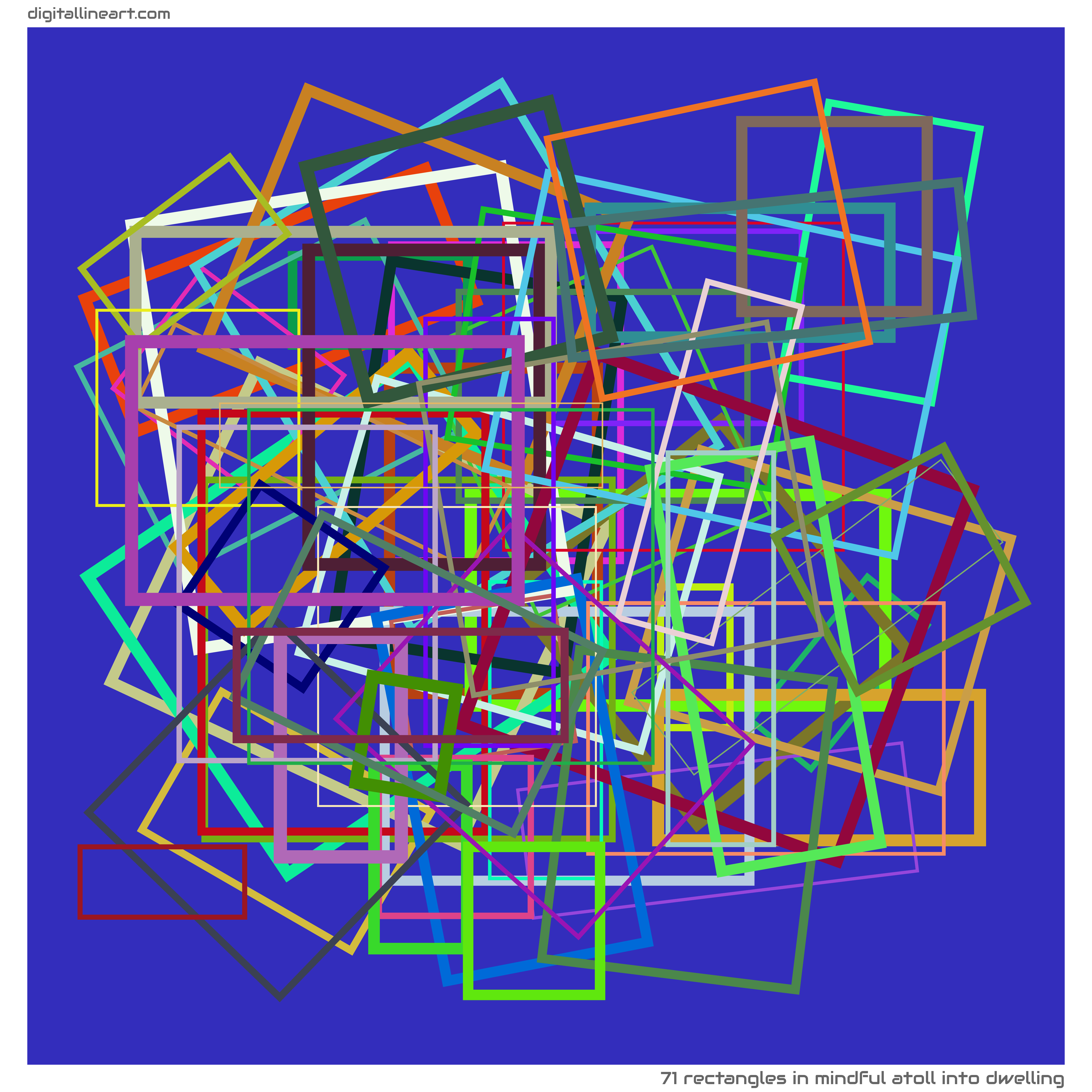 71 Linien in Mindful Atoll into Dwelling